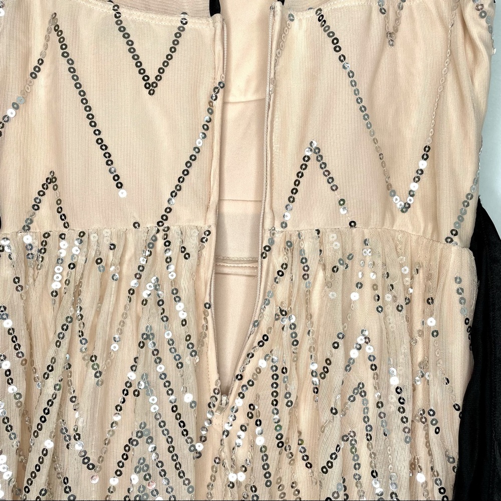 Ruby Rox Blush Pink Chevron Silver Sequin Sweethe… - image 8